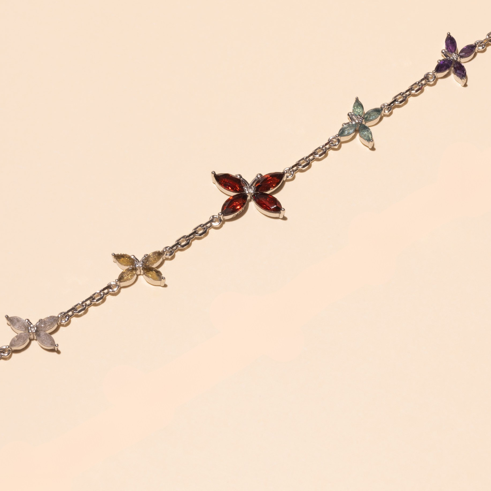 Armband 'Schmetterling mit Edelstein' – Silber | Armband
