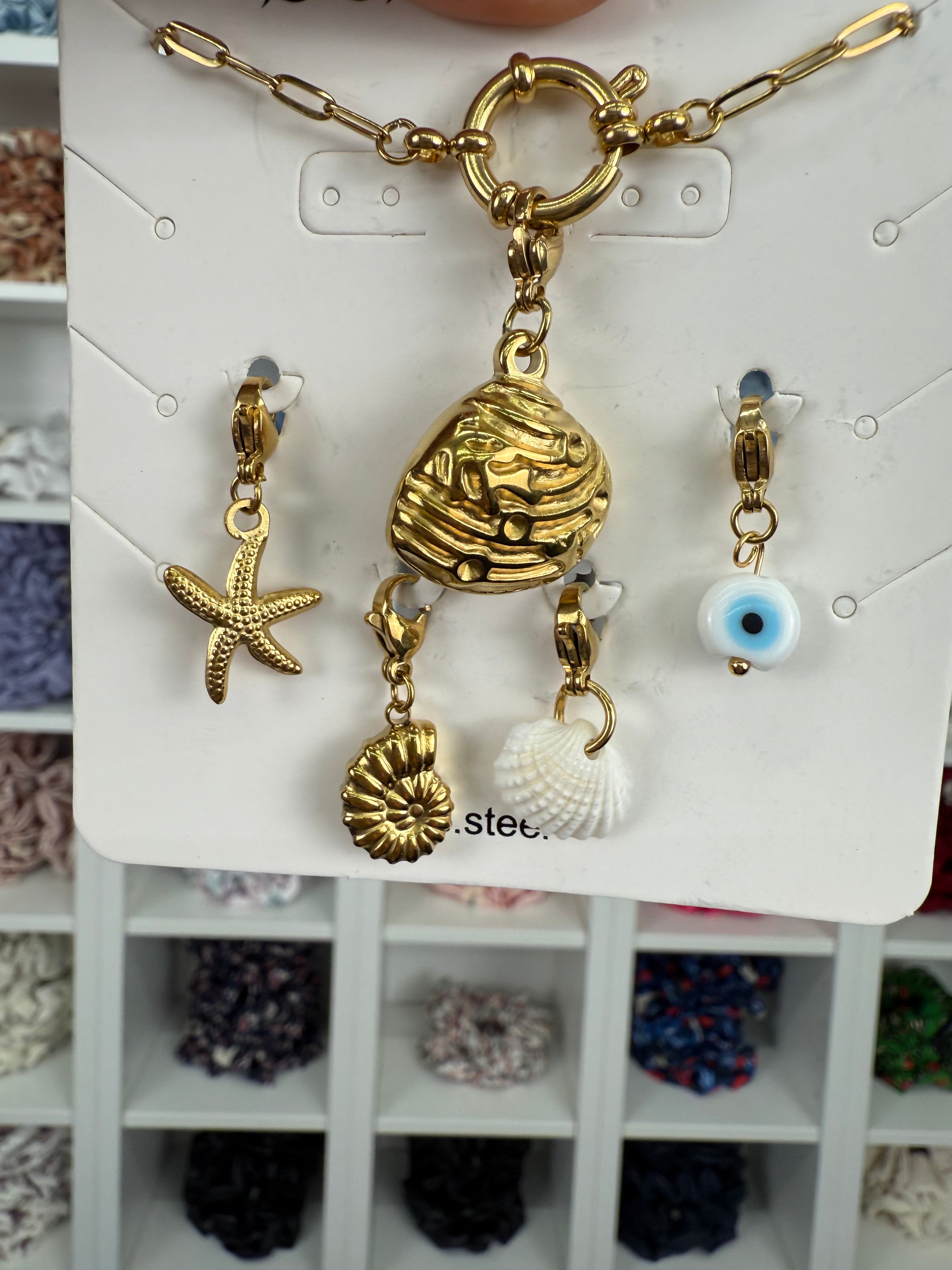 Charmkette Meer mit 5 Charms | Halskette