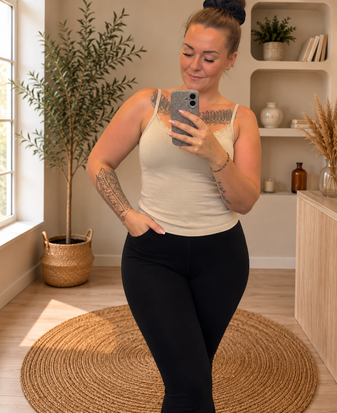 Basic-Top Spitze aus Bambus verschied. Farben | Shirt