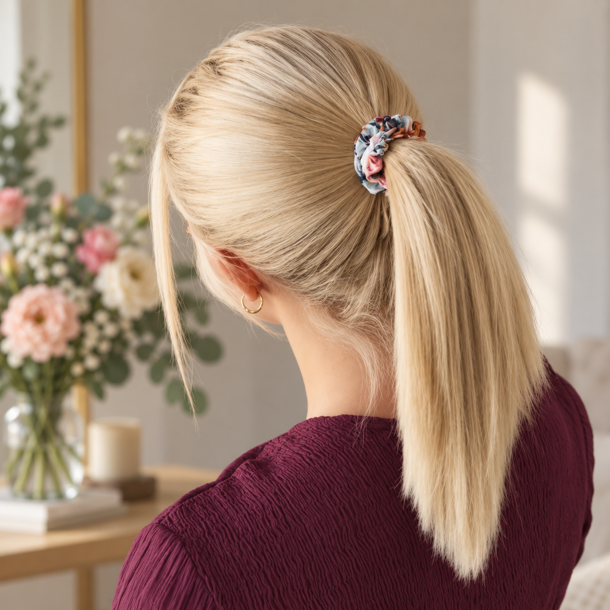 3er Set 'Flower' – Hell | Scrunchie-Minis