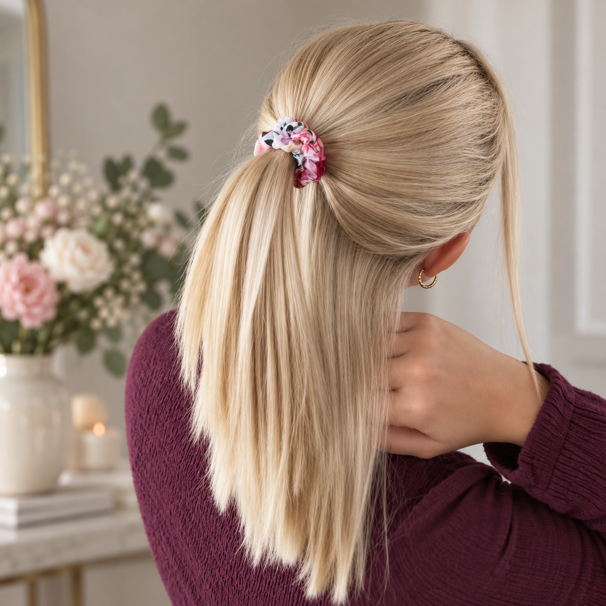 3er Set 'Flower' – Hell | Scrunchie-Minis