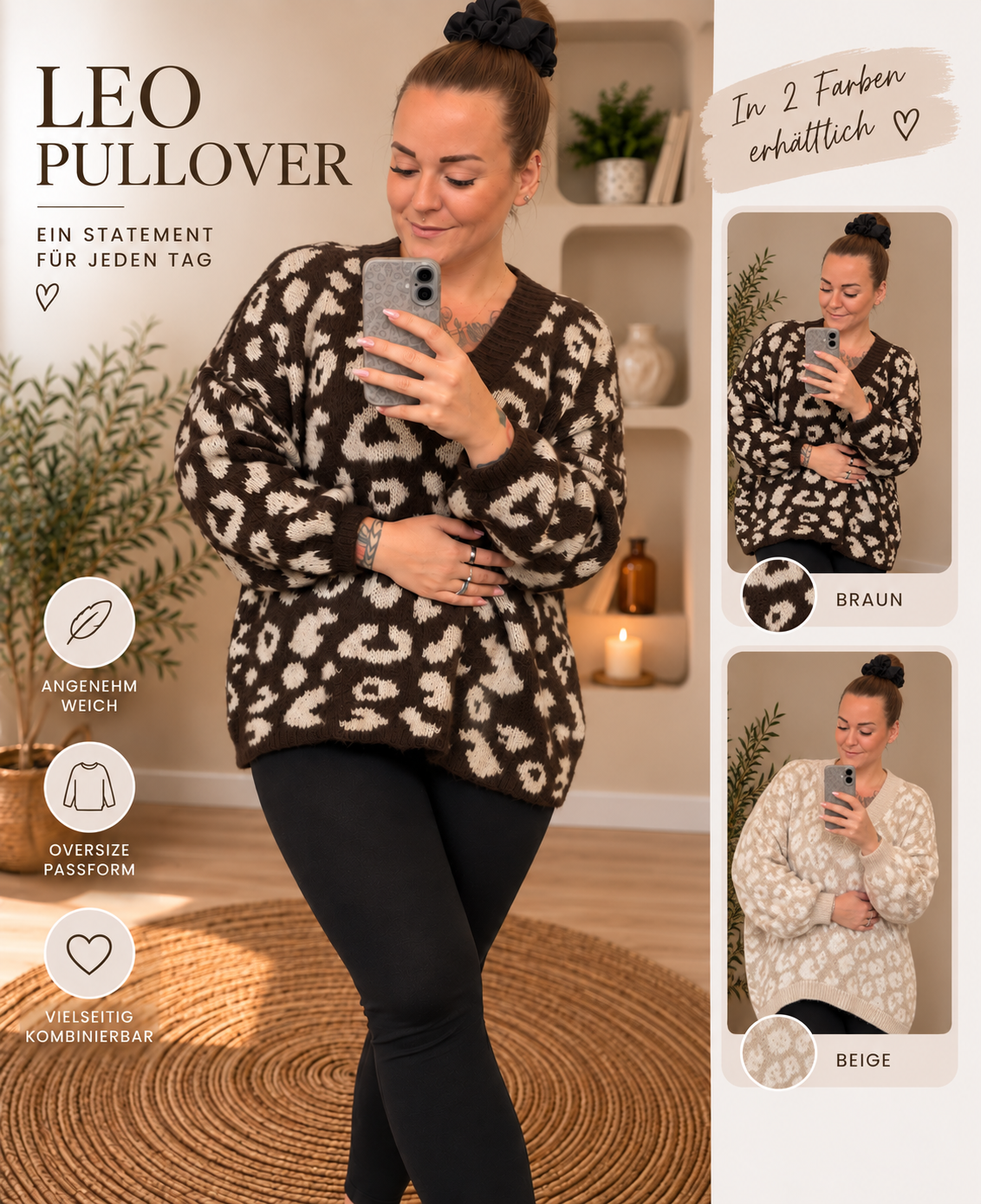 Leo 'Mauschelpullover' verschied. Farben | Pullover