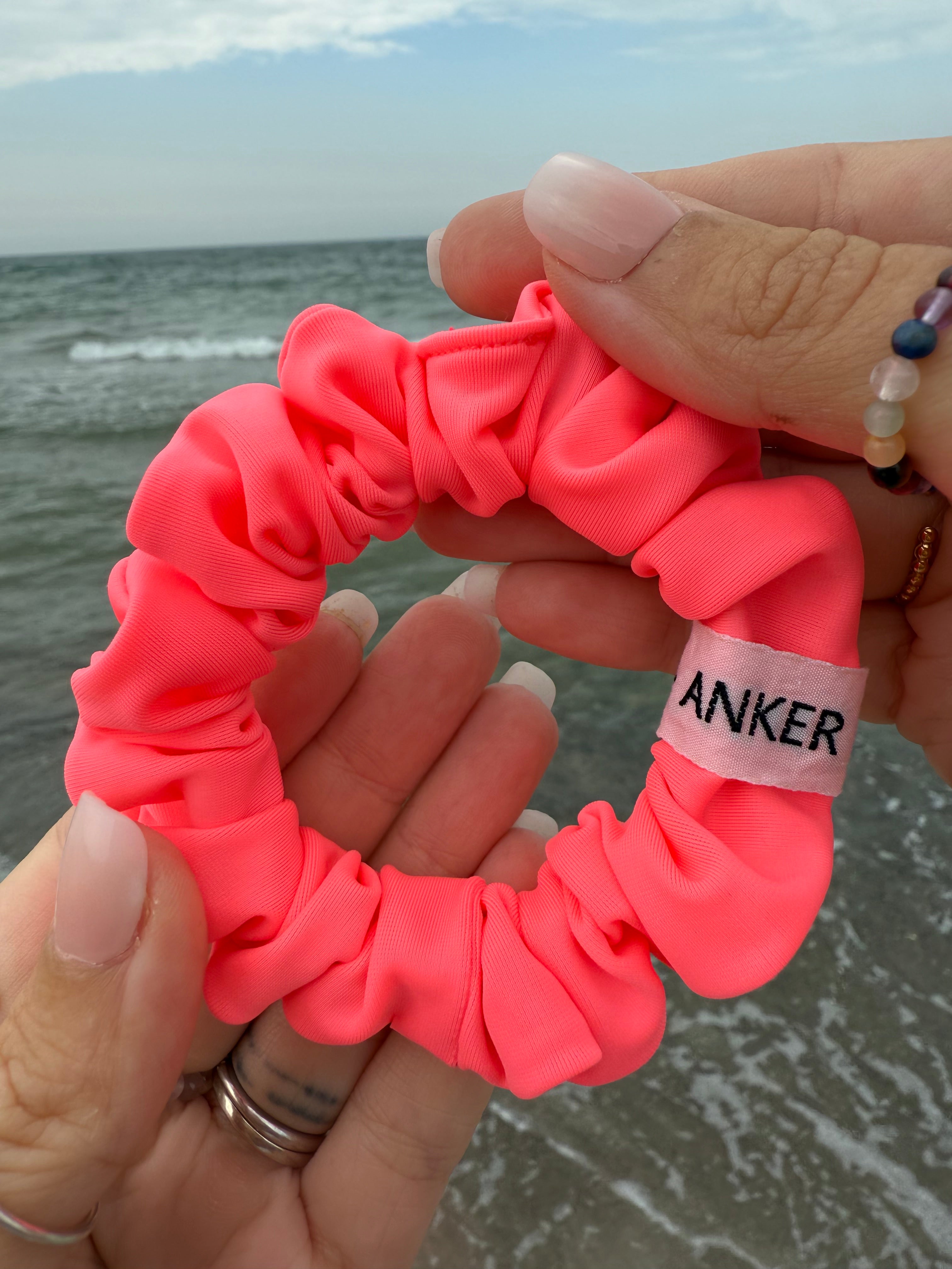 Neon Koralle – Active Kollektion | Scrunchie