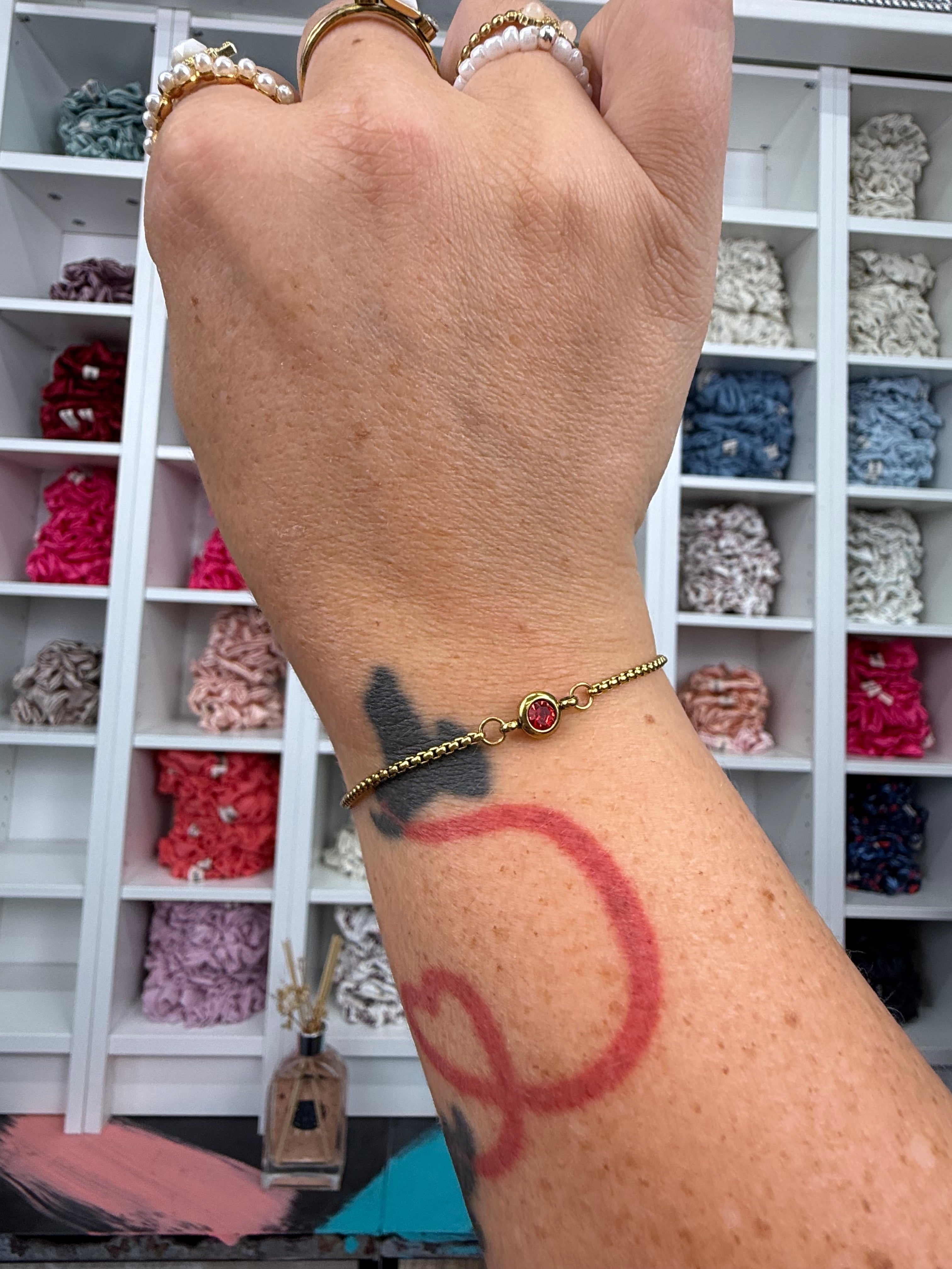 Armband mit Geburtsstein Gold | Armband