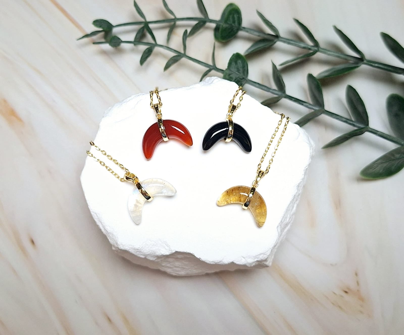 Mondkette Gold verschied. Varianten | Halskette