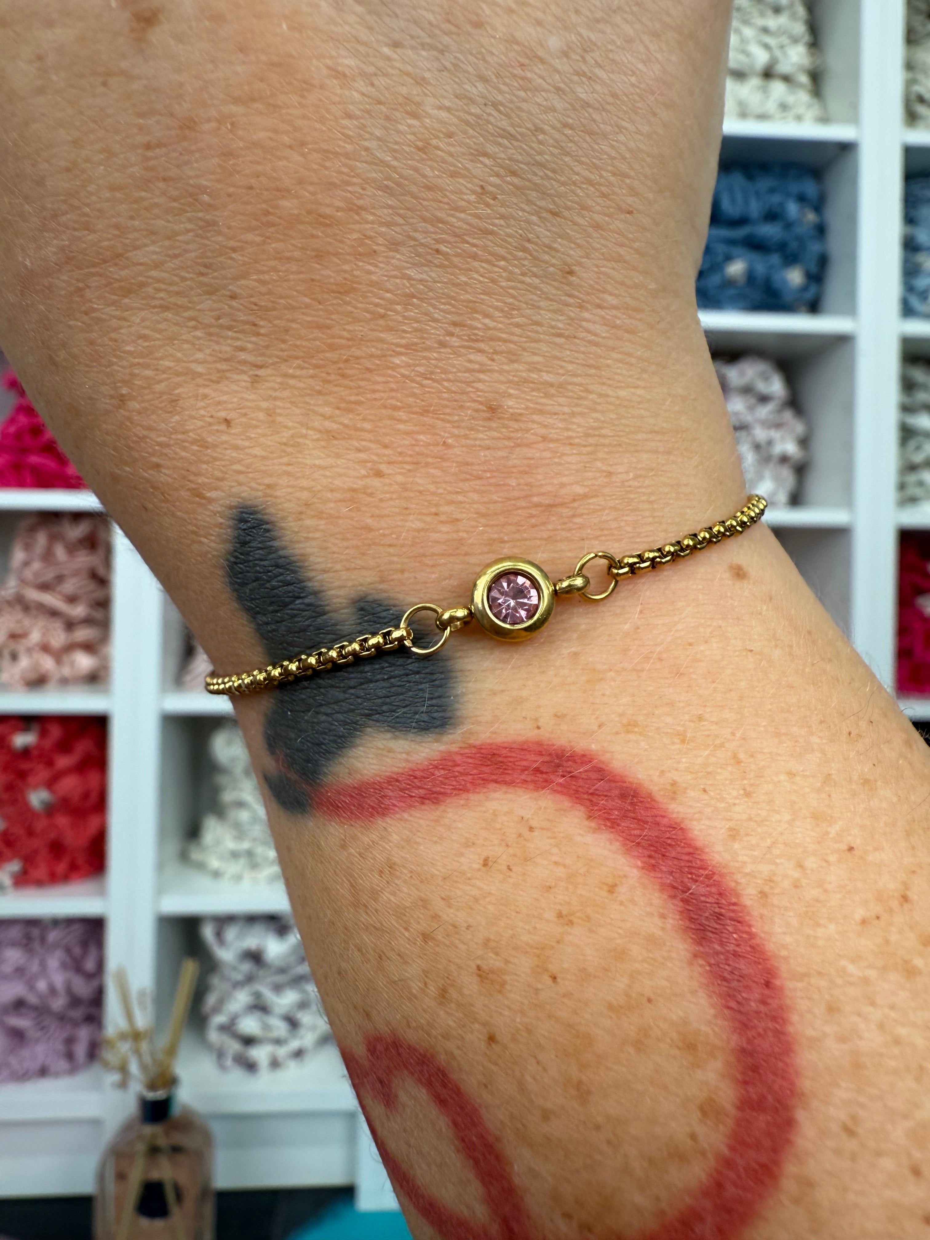 Armband mit Geburtsstein Gold | Armband