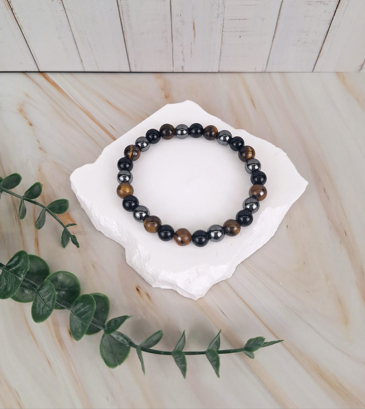 Tigerauge - Hämatit - Lavastein | Männerarmband | HAAR-ANKER