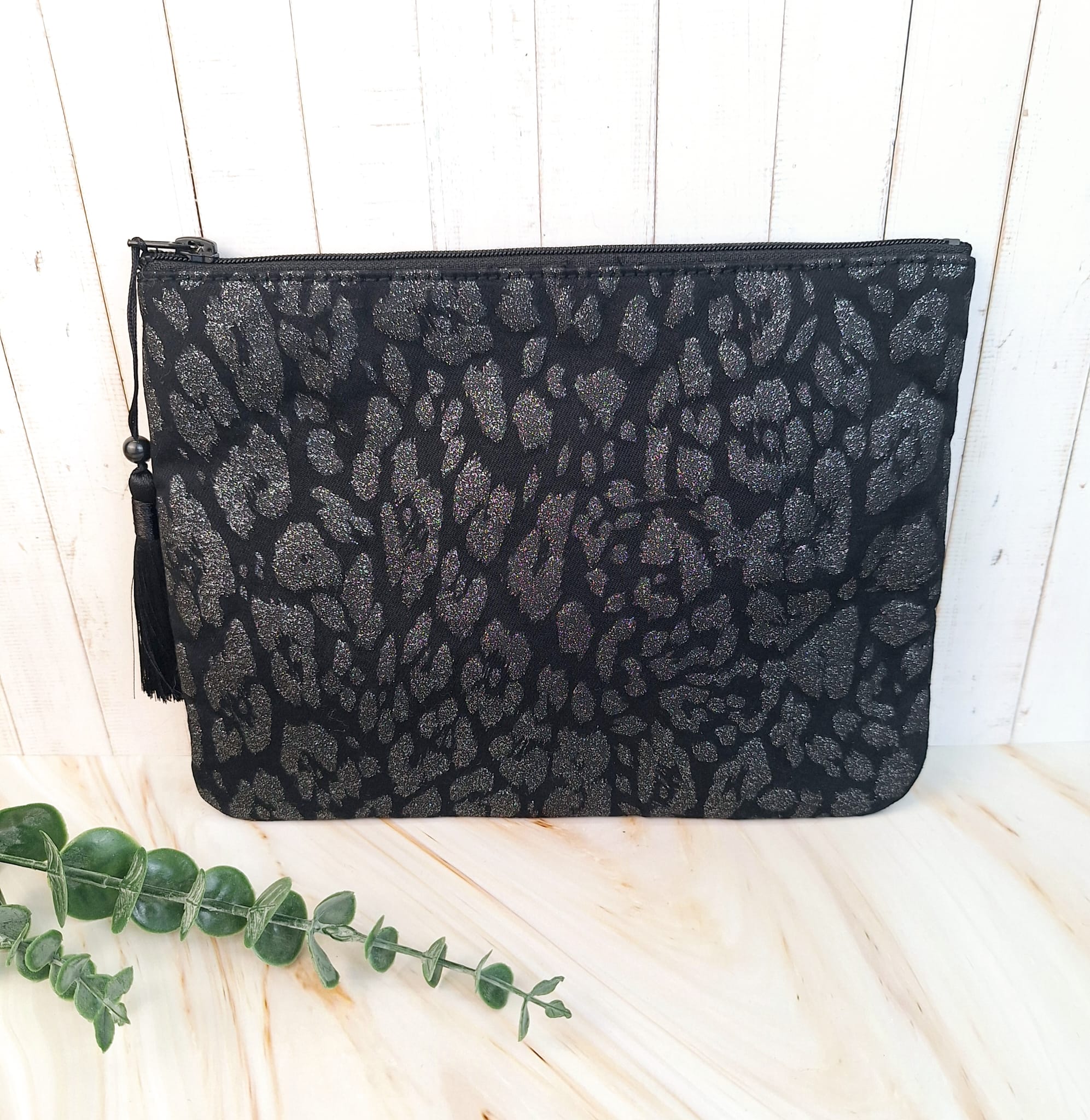 Leo Glitzer Schwarz | Kosmetiktasche