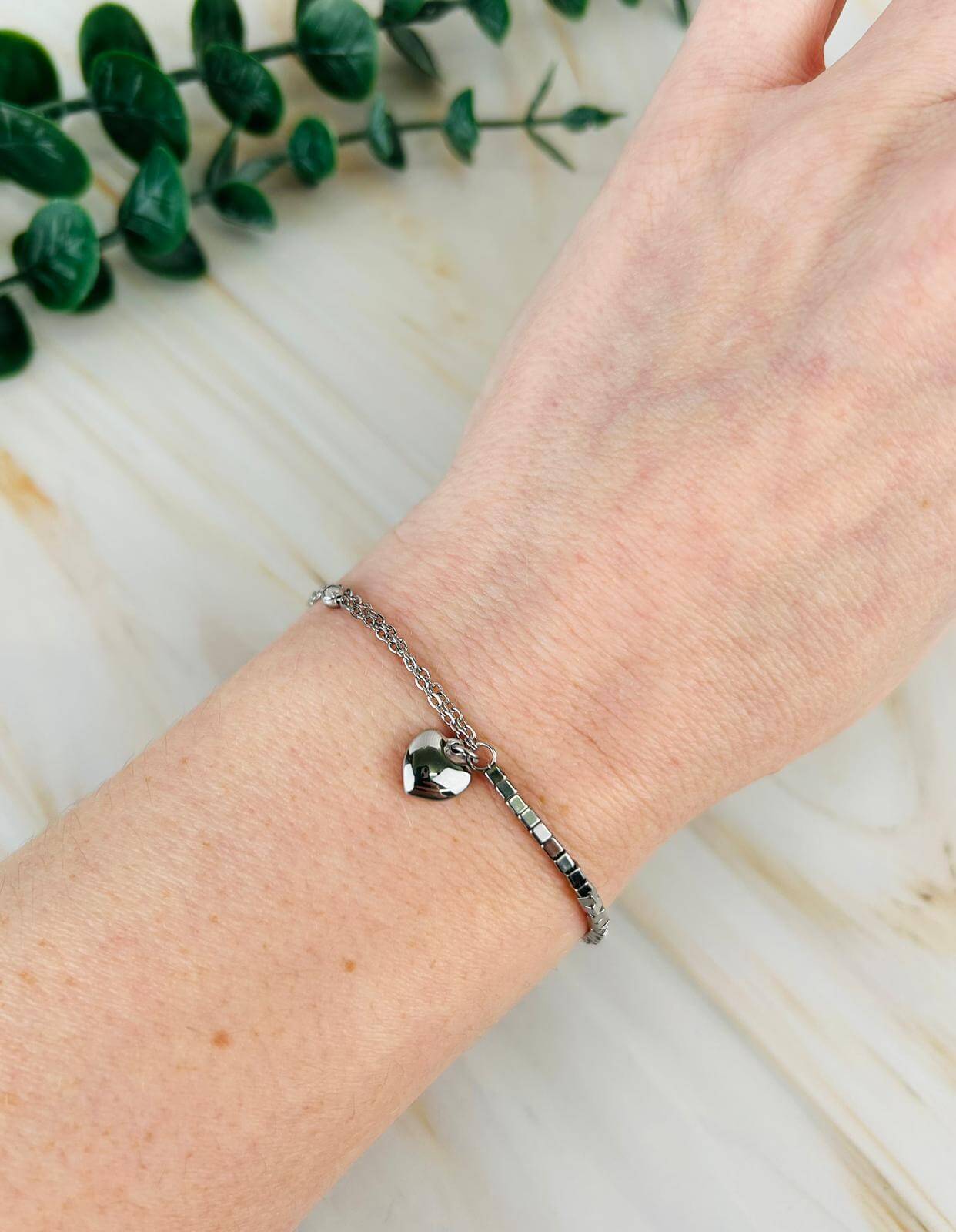 Armband 50/50 Herz| Armband | HAAR-ANKER