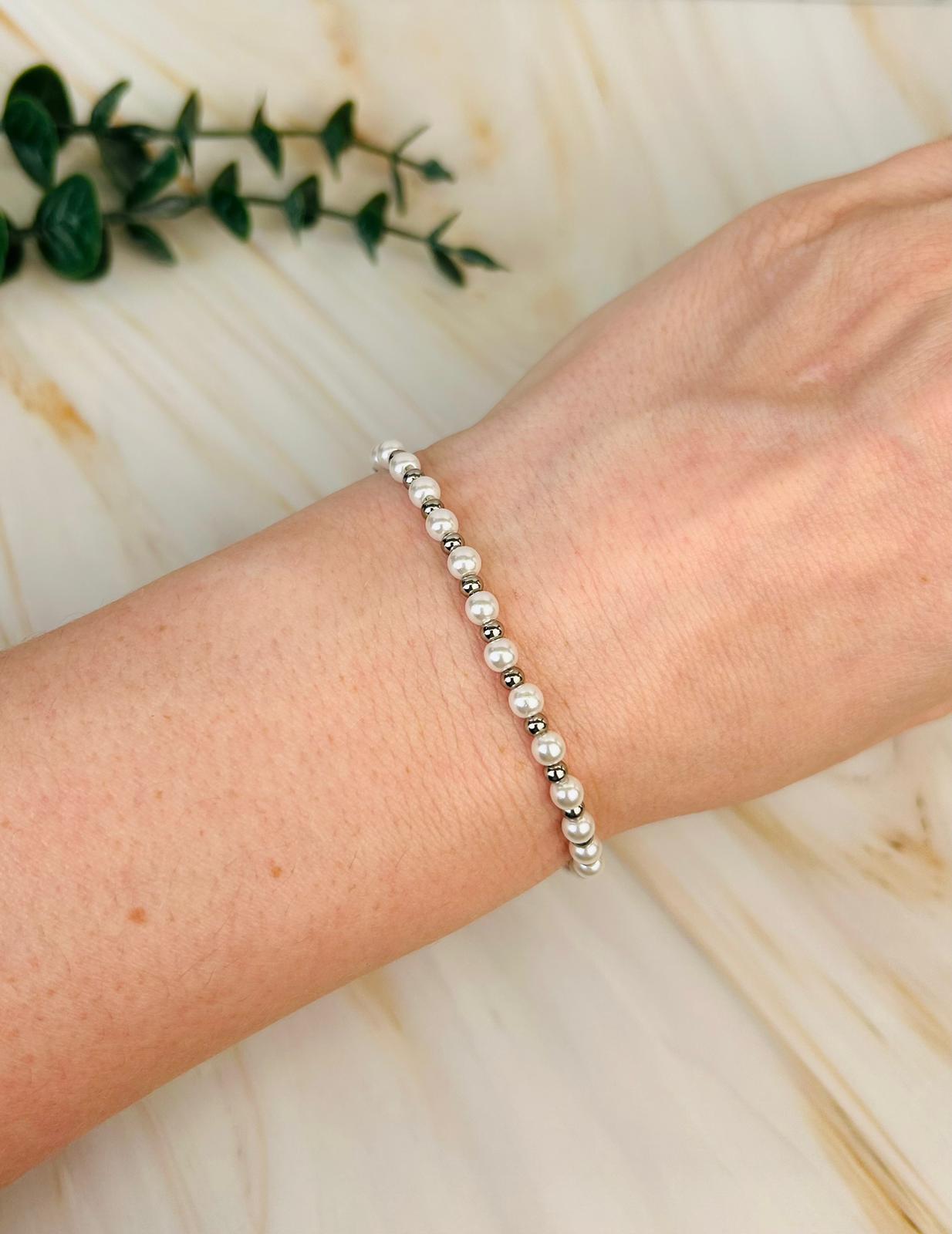 Armband Silber-Perlen | Armband Nr. 8