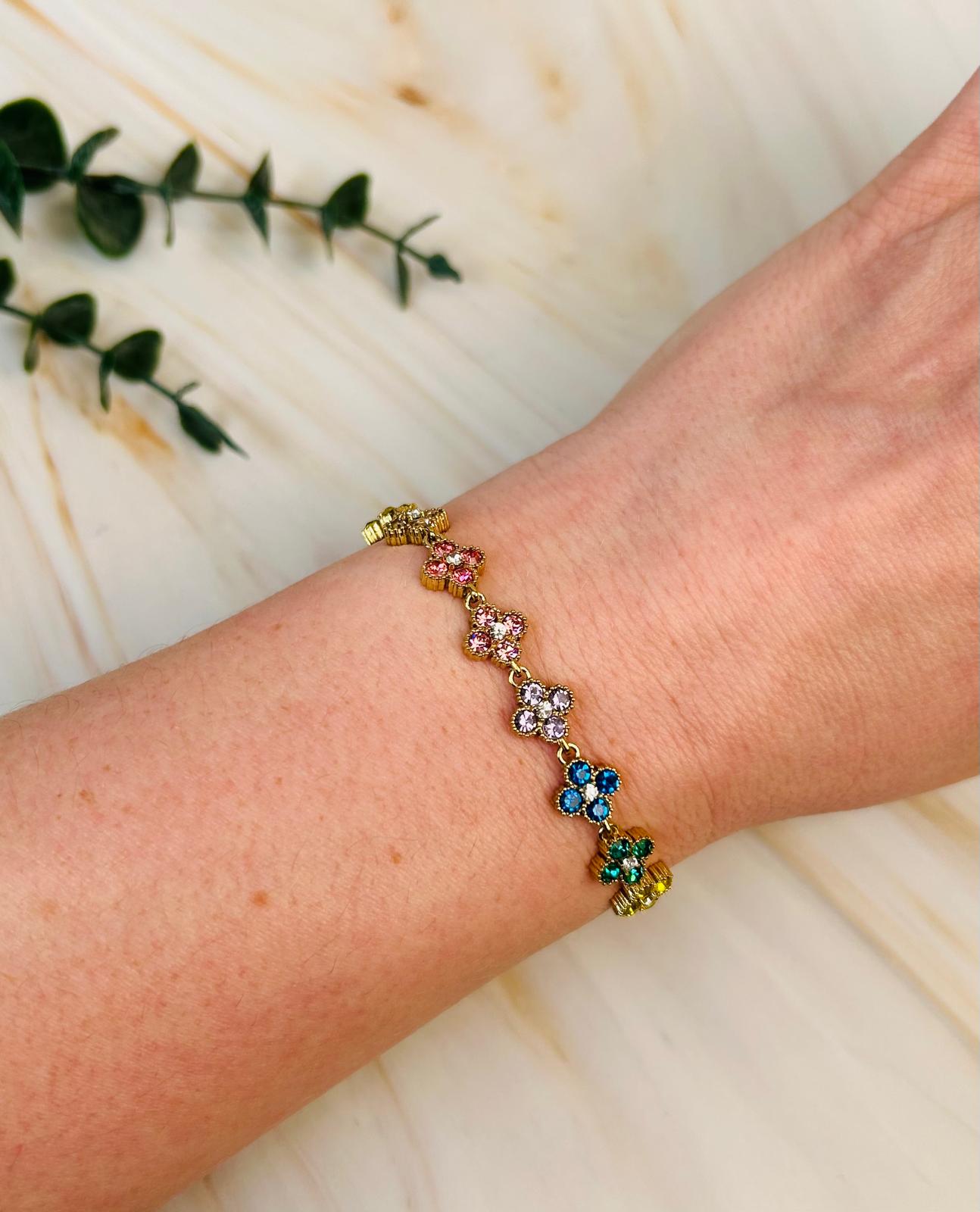 Armband bunte Blumen | Armband