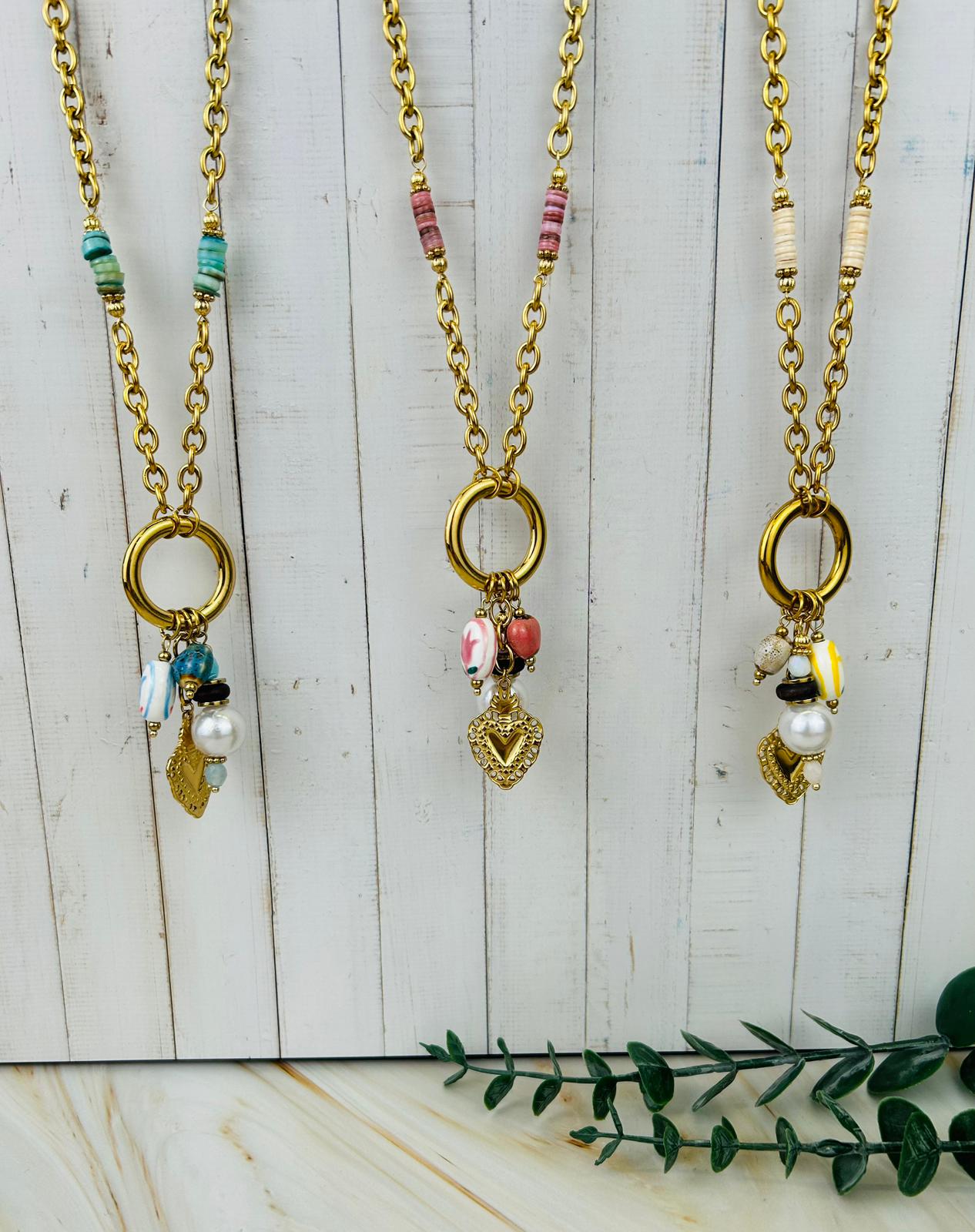 Grosse Ring Kette vergoldet | Halskette