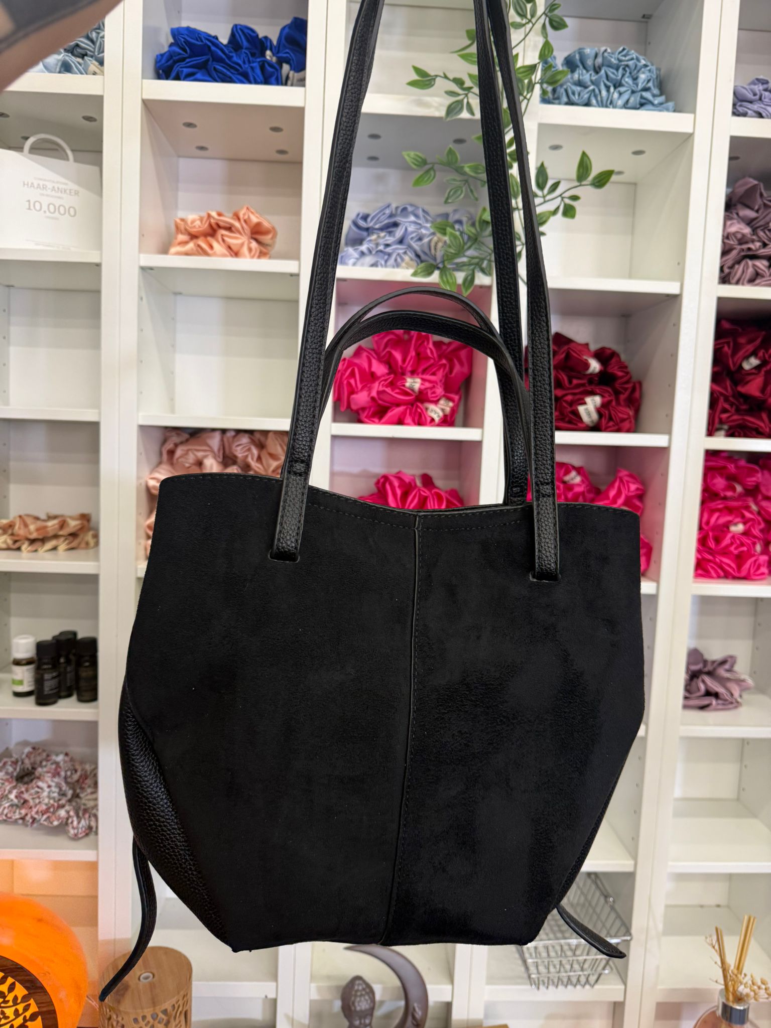 2-in-1 Handtasche & Beauty Bag Wildleder | Tasche | HAAR-ANKER