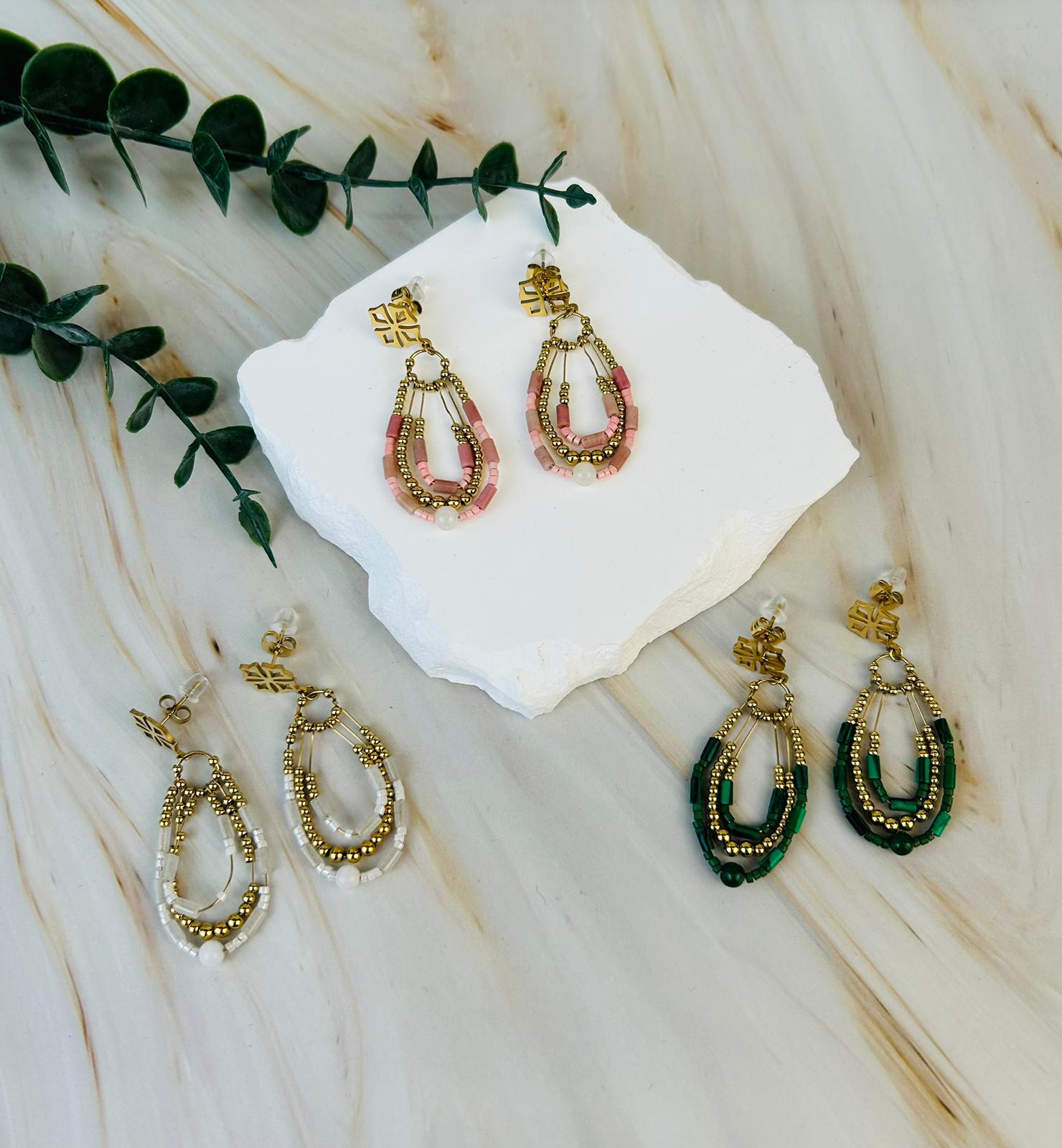 Ohrringe 'Cleo' in verschied. Farben | Ohrringe