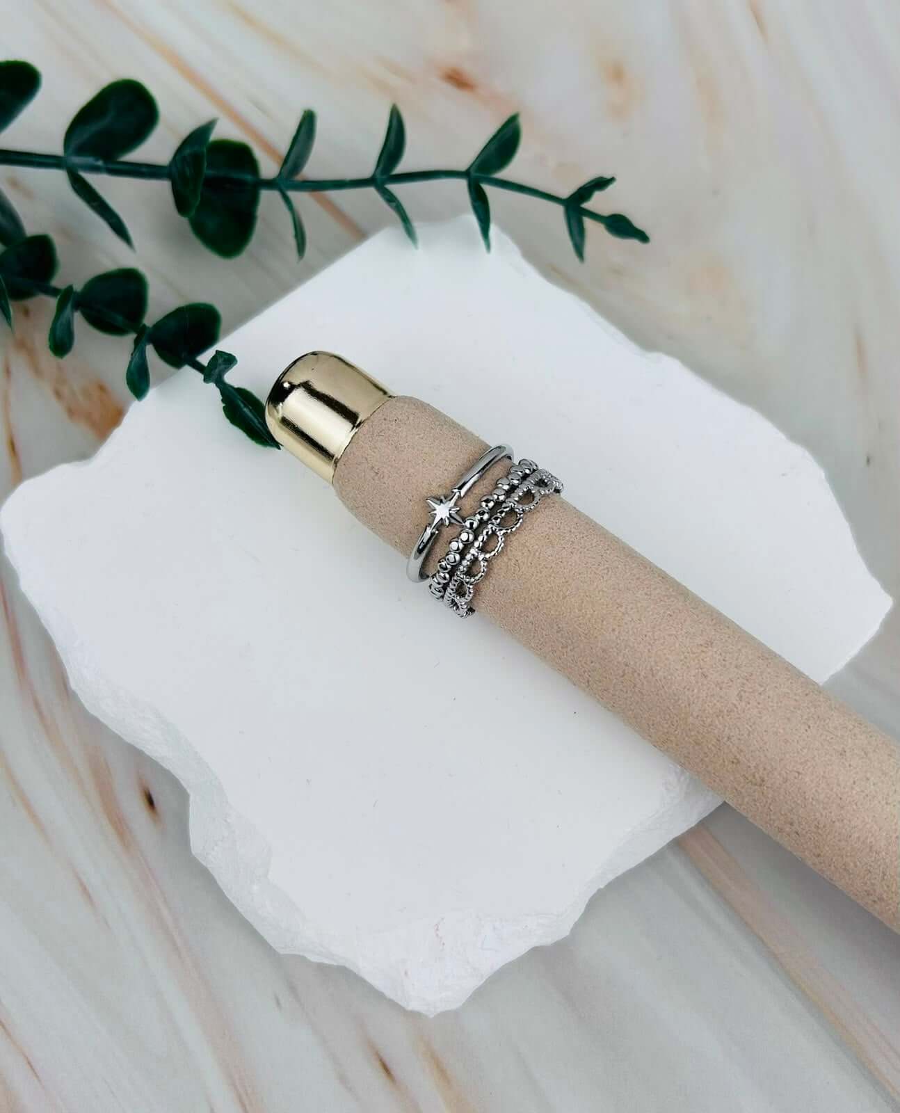 Ring '3er mit Stern' | Ring Nr. 7 - HAAR-ANKER