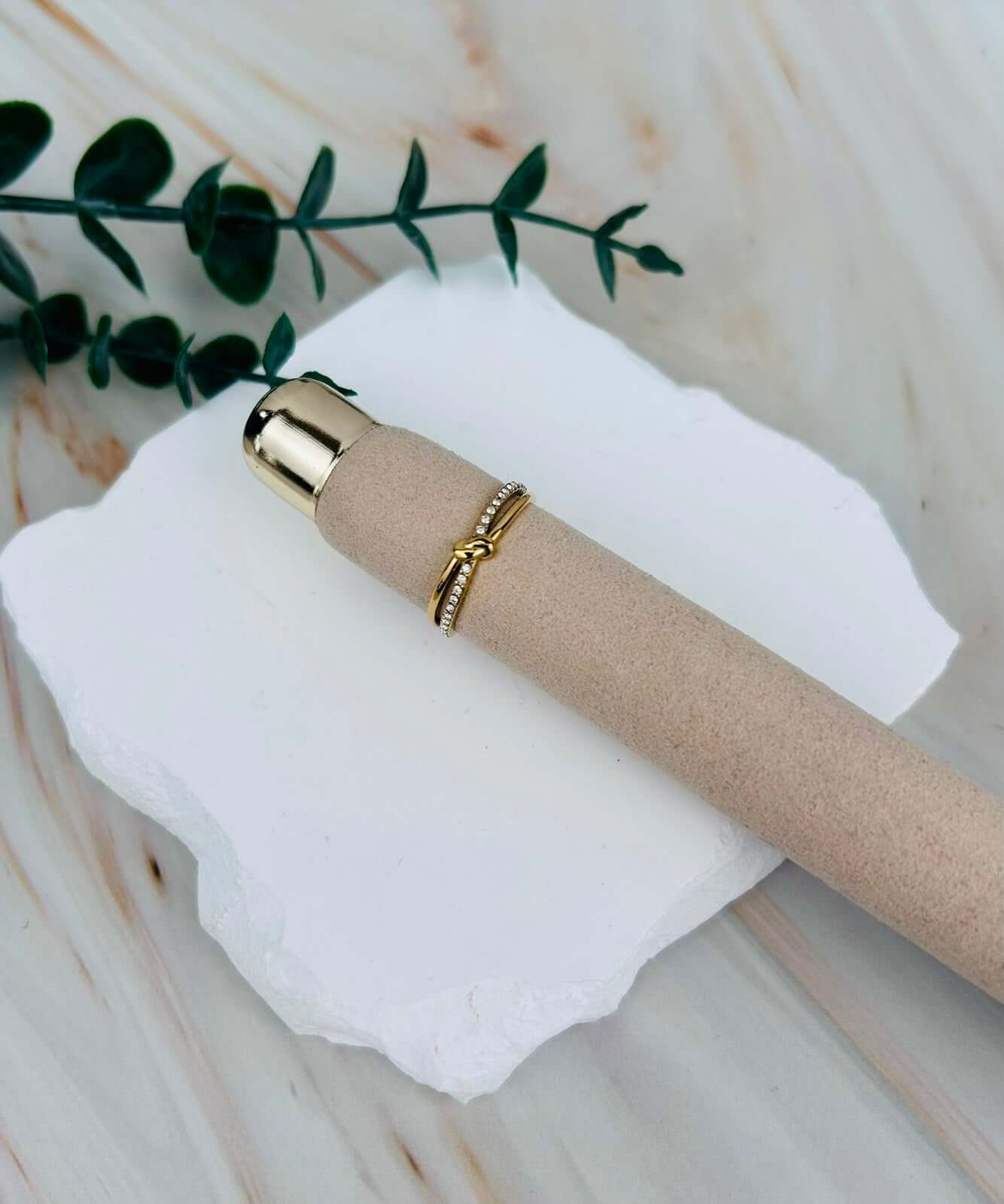 Ring 'Knoten mit Steinchen' | Ring Nr. 9 - HAAR-ANKER