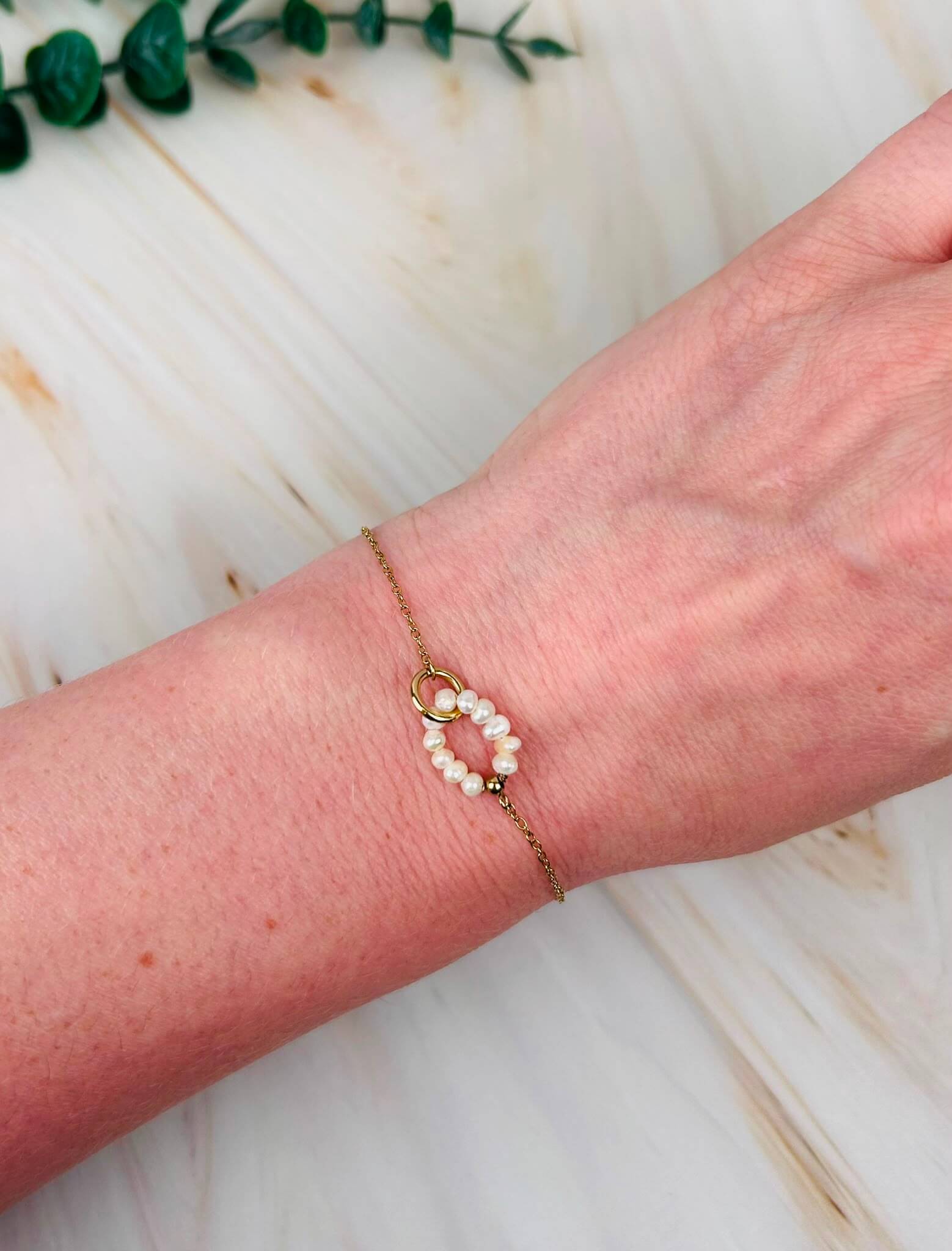 Armband 'Ringe mit Perlen' | Armband Nr. 49 - HAAR-ANKER